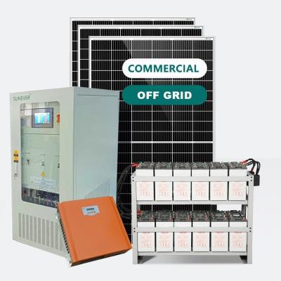 China 10kw-30kw Sistema solar fuera de la red para el hogar Batería de gel de plomo ácido montada en el bastidor en venta