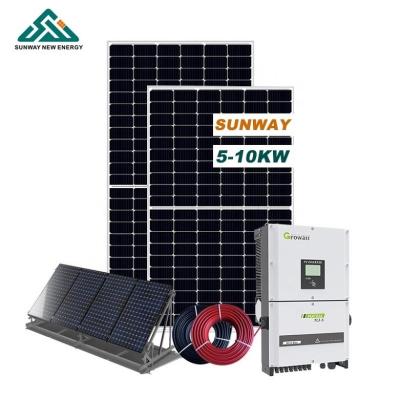 China 10kw 20kw op het net zonnestelsel met 24 uur werktijd monokristallijn silicium Te koop