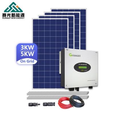 China Commercial 50HZ 5kw Solar System On Grid Rooftop On Grid Solar System for sale