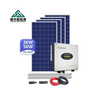 China 3kw 5kw 10kw On Grid Zonnestelsel 20kw 30kw 40kw Complete Home Te koop