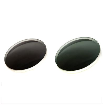 China Resin Cured Tint 72 Per Diameters Aspheric Gray Dark Green Sunglasses Dark Vision 1.56 Lenses Single for sale