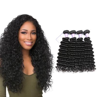 China Brazilian Virgin Hair Deep Wave Human Hair Extensions Deep Wave Bundles,Unprocessed Raw Cuticle Aligned Virgin Hair Bundles for sale