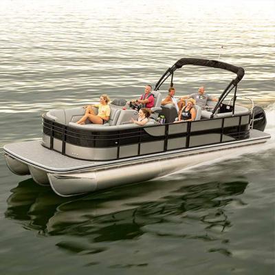 China Family Entertainment 22ft Electric Motor Small Pontoon Boats For Sale for sale