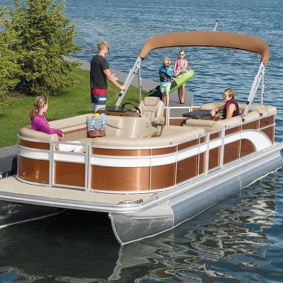 China Factory Direct Aluminum Affordable Outdoor Pontoon Party Deep Sea Floating Aluminum Boat for sale