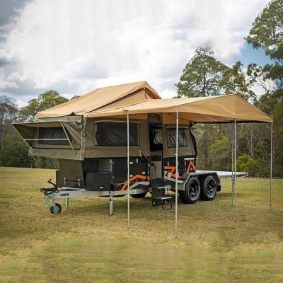 China 2022 New Factory Trend Factory Standards Hot Selling Australian Travel Trailer Off Road Carrier Camper Trailer With Platform For Sale for sale