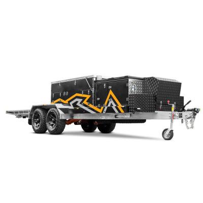 China Travel Trailer 2022 New Design Hard Durable Off Road Carrier Australian Standard Camper Trailer With Slide Out Kitchen For Sale for sale