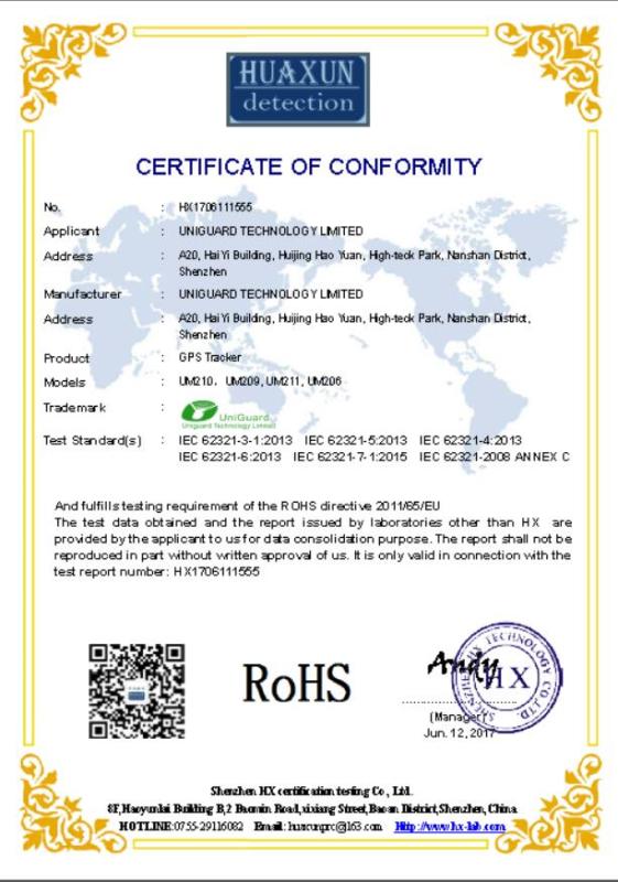 RoHS - Shenzhen Uniguard Technology Limited