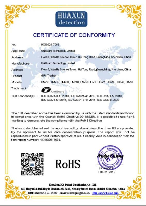 RoHS - Shenzhen Uniguard Technology Limited