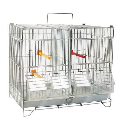 China Viable Decorative White Metal Breeding Cages For Birds for sale