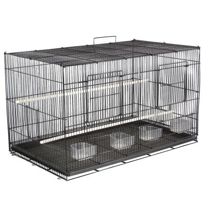 China Viable Metall Mini Fancy For Love Birds 2.5*1.5*1.5 front wire cages flight extra large small glass birdcage for sale