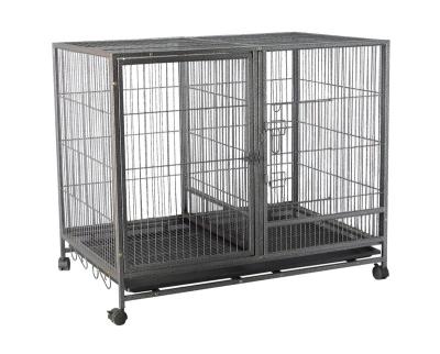 China Stainless Steel Sustainable Kennel Large Outdoor Metal Dogs Dog Cage for sale