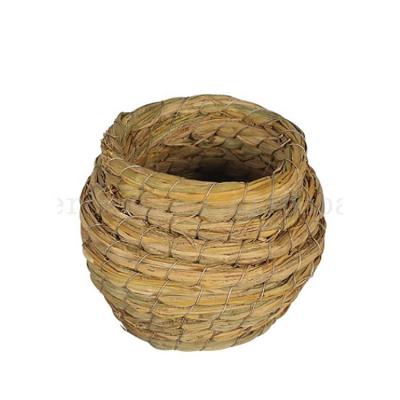 China Viable With Nature 6Cm Window Vintage Prop Cage Small Pet Hamster Sleep Available Natural Guinea Round Coconut Shell Nest Factory for sale