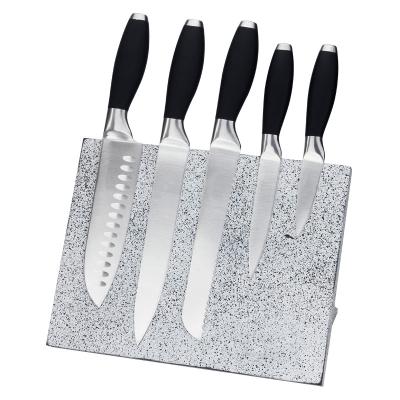 China Wholesale Viable K0465 Magnetic Chef Knife 5 Pcs Knife Block Stainless Steel Kitchen Knife Set for sale