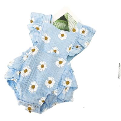 China Sleevesless Baby Clothes Summer Style Overalls Organic Cotton Baby Overalls Newborn Short Sleeve Wholesale Pink Bags Quantity White Yellow for sale