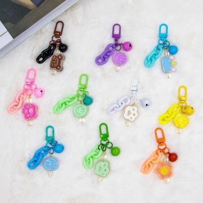 China Fashion Top Selling Quality Colorful Kawaii Key Chain Strap Best Selling Personalized Cartoon Bell Keychain for sale