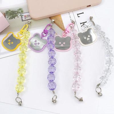 China Fashion New Arrival Creative Bear Acrylic Bead Phone Chain Custom Charm For Accessories for sale