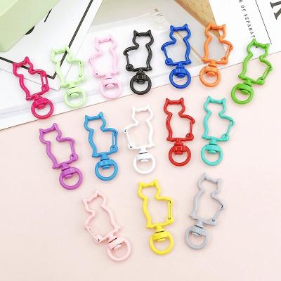 China Fashion High Quality Adjustable Metal Cat Buckle Custom Swivel Metal Snap Hook Ring Clasp For Women Handbags for sale