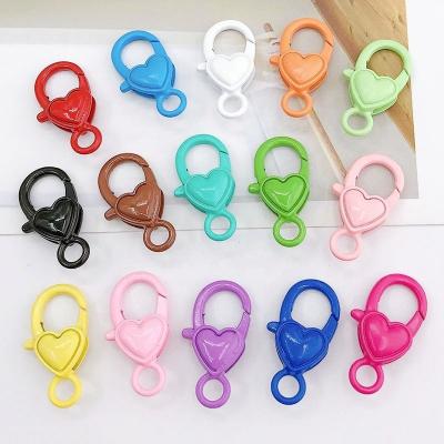 China 2023 Fashion wholesale kawaii metal purse lobster hook snap heart shaped snap hook clasp safety for bag for sale