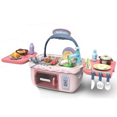 China Eco-friendly Mini Picnic Chef Plastic Simulation Non-Toxic Water Tap Cooking Food Color Changed Kitchen Educational Toy for Kids for sale