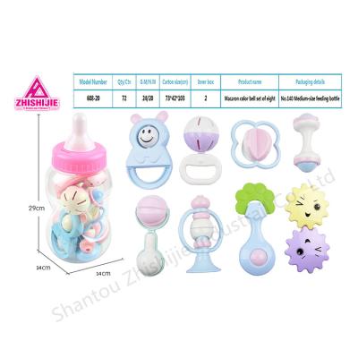 China Wholesale Eco-Friendly Baby Toy Bottle Packing Plastic Baby Toy Newborn Baby Rattle Toys for sale