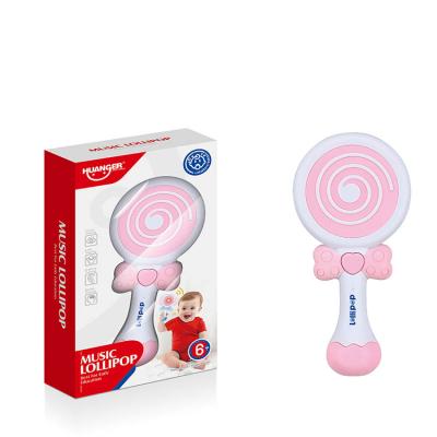 China Eco-friendly Hobby Cute Child Education Instrument Baby Shape Lollipop Musical Music Toy for sale