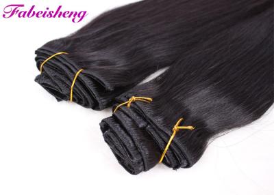 China Clip humano dibujado doble en las extensiones del pelo para las cutículas llenas del pelo corto en venta