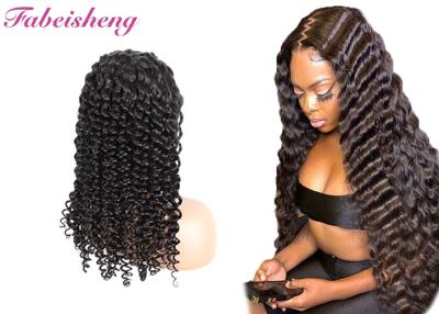 China Medium Cap Size Front Lace Wigs with Deep Wave Texture - 10inch To 40inch Length zu verkaufen