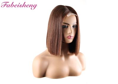 Chine 150% 180% Densité Bob Perruques Longueur 10 pouces-14 pouces Couleur brune avec style Bob à vendre