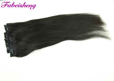 China El clip de 12 pulgadas en las extensiones del cabello humano suaves y la sustancia química natural lisa del color liberan en venta