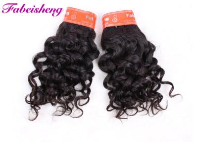 China Double Drawn Indian Virgin Human Hair Extensions / Italian Curly Hair Weave for sale