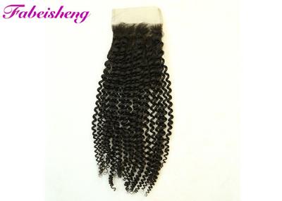 Chine Cheveux profonds brésiliens lisses mous bouclés de vague avec le fond épais de la fermeture 4*4 à vendre