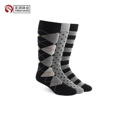 China YR-A 166 Viable Men's Crew Business Black Dress Socks For Tall Men's Black Dress Socks for sale