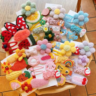 China Sweet 8 Pcs/Set Kids Hair Clips Barrettes Kids Hair Accessories Cute Gift Girls Girls Flower Hair Clip Set for sale