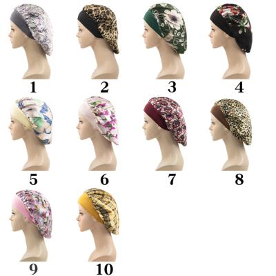 China OEM&ODM Verified Designer Round Bonnets Custom Printed Satin Polyester Bonnets Women Sleep Hair Wraps Hat for sale