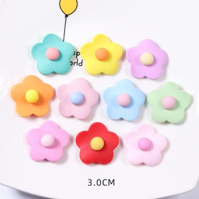 China None Customizes Cute Flower Flat Back Resin Cabochon For Diy Decoration Crafts Accessories Colorful Wave Five Petal Flower Decor for sale