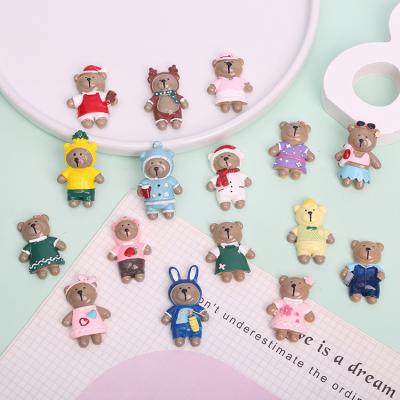 China No Resin Cell Phone Cases Decorate Charms Flat Back Cute Bear Cell Phone Case Charms Phone Decor Charms for sale