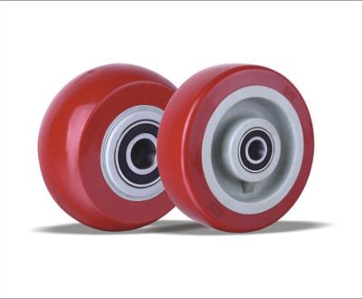 China Sale 5-8inch Center Ball Bearing PP Polyurethane Good Quality PU Wheel Forklifts for sale