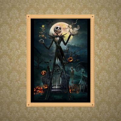 China 2019 modern home decoration full circle diamond painting Halloween horror castle 5d diy diamond painting for sale