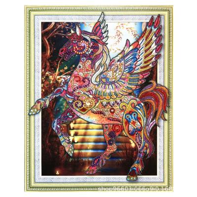 China High Quality Modern Canvas DIY 5D Diamond Flying Horse Crystal Special Shaped Diamond Painting for sale