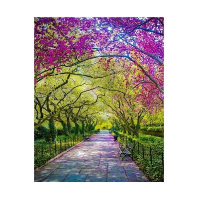 China Hot Sale Modern Wholesale High Quality Factory Landscape Park Road Custom DIY Diamond Painting Beautiful for sale