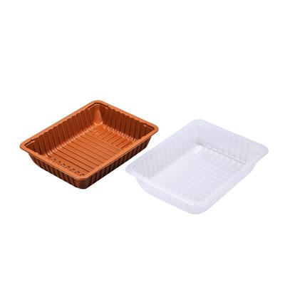 China Customizable Disposable White Plastic Fruit Tray Packaging Food Container Containers for sale