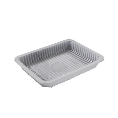 China Food Customized Disposable Black PET PP Tray Plastic Blister Food Tray Fruit Clamshell for sale