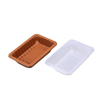 China Food Card Tray Customized Black PP With EVOH CARD Tray Food Grade Plastic pp Trays For Meat Food Packaging Container for sale