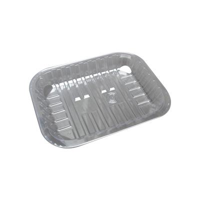 China New Design Turned Edge Food Vacuum Shaped PET Plastic PP Meat Tray For Supermarket Foam Food Packing Trays for sale