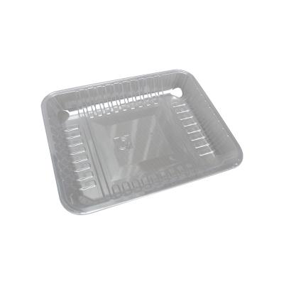 China New Design Turned Edge Food Vacuum Shaped PET Plastic PP Meat Tray For Supermarket Foam Food Packing Trays for sale