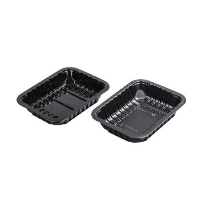 China New Design Turned Edge Food Vacuum Shaped PET Plastic PP Meat Tray For Supermarket Foam Food Packing Trays for sale