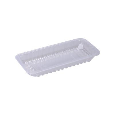 China New Design Turned Edge Food Vacuum Shaped PET Plastic PP Meat Tray For Supermarket Foam Food Packing Trays for sale