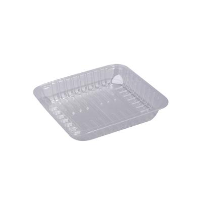 China New Design Turned Edge Food Vacuum Shaped PET Plastic PP Meat Tray For Supermarket Foam Food Packing Trays for sale