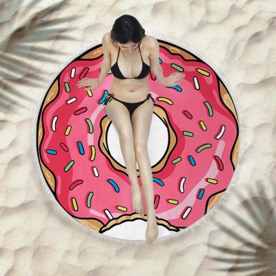 China Beach Towel Microfiber Round Bath Towel QUICK DRY Digital Printed Round Beach Towel for sale