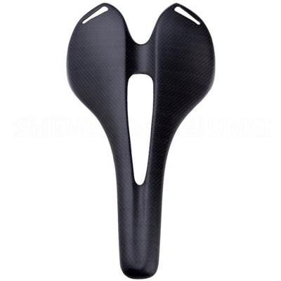 China Super Light Carbon Fiber Bicycle Saddle Road MTB Full Carbon Saddle Seat Cycling Parts Matt Black Bike Cushion 275*143mm for sale